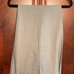 DANIEL CREMIEUX WOOL GRAY SIZE 40R PLEATED CUFFED DRESS PANTS